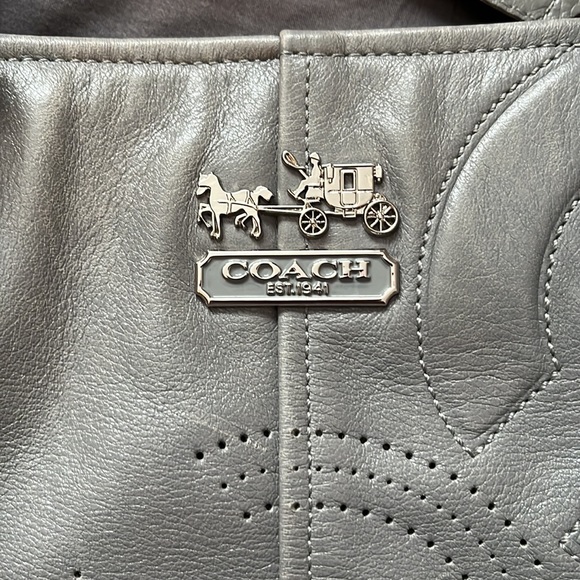 Grey Coach Tote - Picture 2 of 9